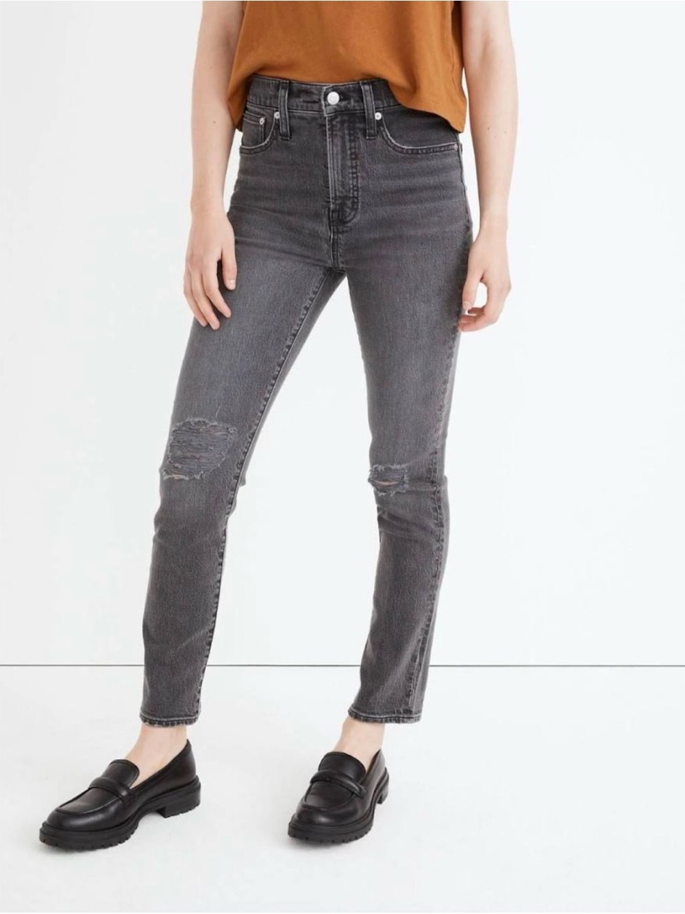 Madewell- The Perfect Vintage Jean in Chargoal Gray 30T
